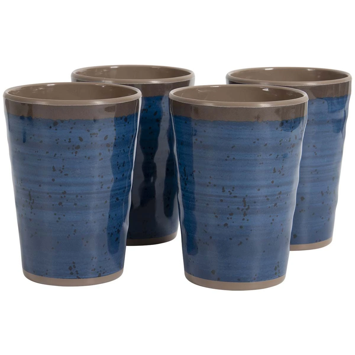 Bo-Camp Halo Set Van 4 Melamine Bekers - Blue 6 Bo-Camp Halo Set Van 4 Melamine Bekers - Blue - Afbeelding 4