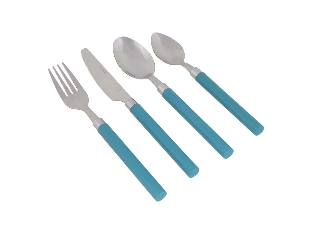 Bo-Camp 16-delige Bestekset - Blue 3 Bo-Camp 16-delige Bestekset - Blue