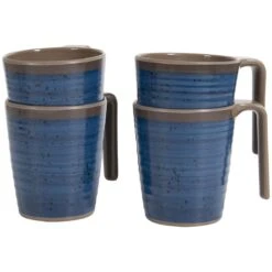 Bo-Camp Halo L Set Van 4 Melamine Mokken - Blue 13 Bo-Camp Halo L Set Van 4 Melamine Mokken - Blue -Bo-Camp 3731b1061a98198d