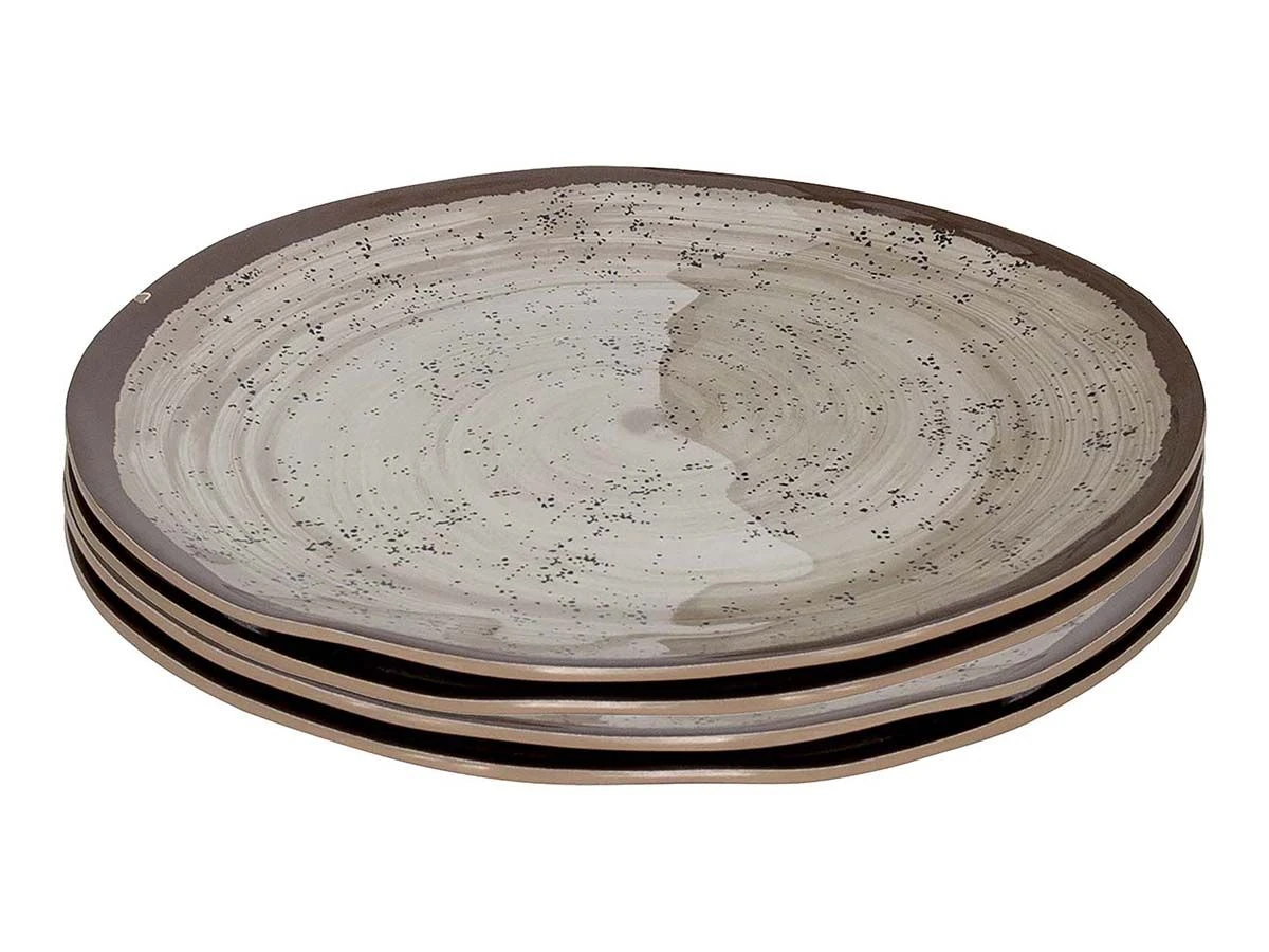 Bo-Camp Halo Set Van 4 Melamine Ontbijtborden - Beige 3 Bo-Camp Halo Set Van 4 Melamine Ontbijtborden - Beige