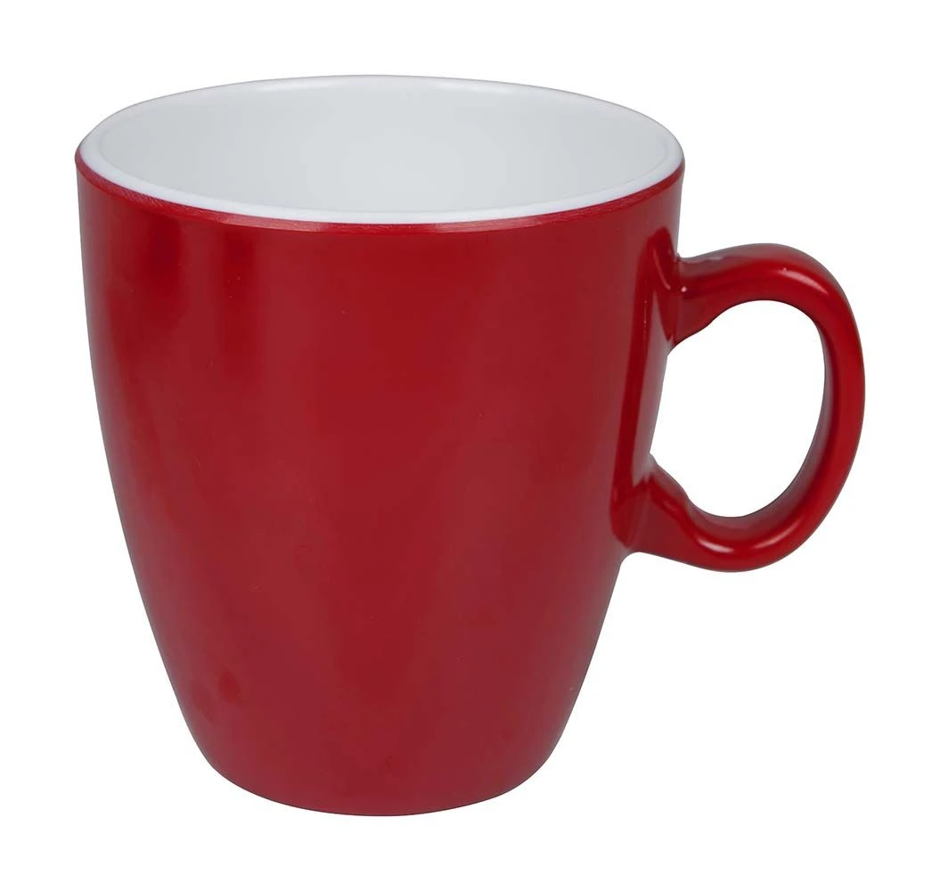 Bo-Camp Two-Tone Set Van 4 Melamine Mokken - Red 4 Bo-Camp Two-Tone Set Van 4 Melamine Mokken - Red - Afbeelding 2