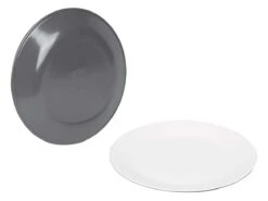 Bo-Camp Two-Tone Set Van 4 Dinerborden - Grey