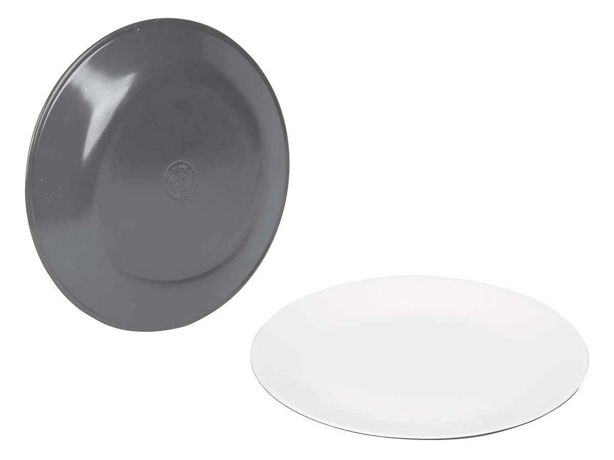 Bo-Camp Two-Tone Set Van 4 Dinerborden - Grey 3 Bo-Camp Two-Tone Set Van 4 Dinerborden - Grey
