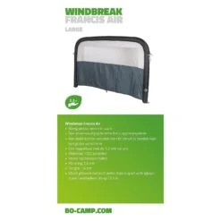 Bo-Camp Francis 240 X 140 Cm Opblaasbaar Windscherm 7 Bo-Camp Francis 240 X 140 Cm Opblaasbaar Windscherm -Bo-Camp 66476a6a026299.84102311