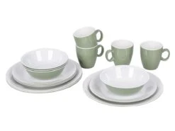 Bo-Camp Two-tone Green 16-delig Serviesset