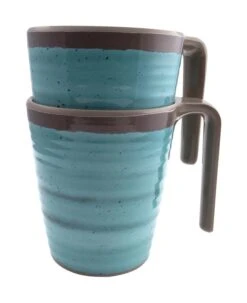 Bo-Camp Halo L Set Van 4 Melamine Mokken - Aqua 8 Bo-Camp Halo L Set Van 4 Melamine Mokken - Aqua -Bo-Camp 6ff44dcd27378d36