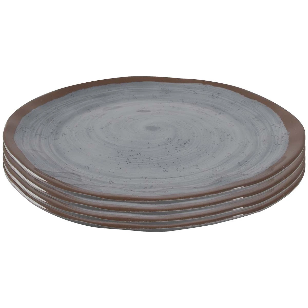 Bo-Camp Halo Set Van 4 Melamine Ontbijtborden - Grey 4 Bo-Camp Halo Set Van 4 Melamine Ontbijtborden - Grey - Afbeelding 2