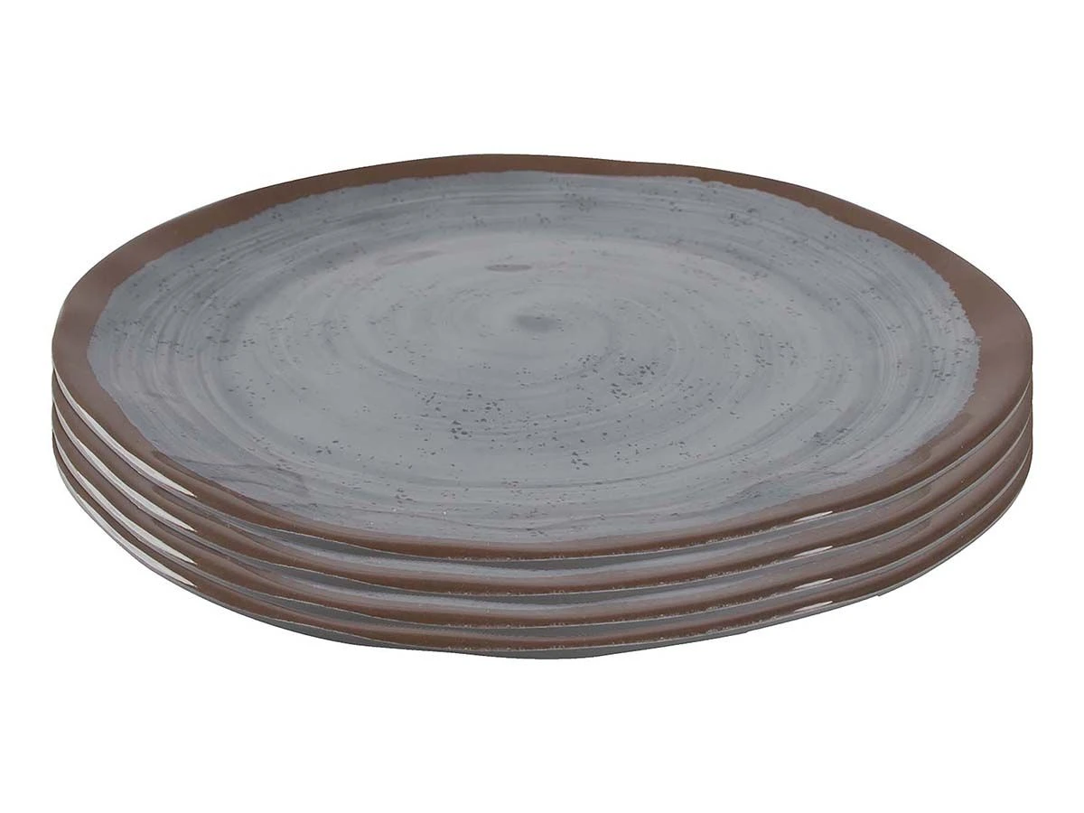 Bo-Camp Halo Set Van 4 Melamine Ontbijtborden - Grey 3 Bo-Camp Halo Set Van 4 Melamine Ontbijtborden - Grey