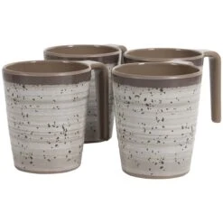 Bo-Camp Halo L Set Van 4 Melamine Mokken - Beige -Bo-Camp bf00160c645728a4