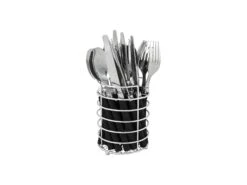 Bo-Camp Bestekset In Mandje - Black