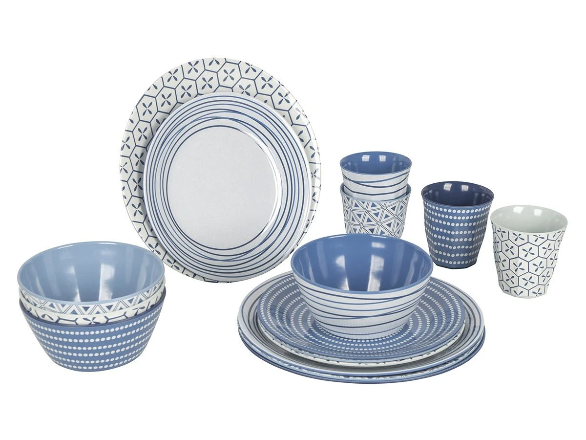 Bo-Camp Mix & Match Blauw 16-delig Serviesset 3 Bo-Camp Mix & Match Blauw 16-delig Serviesset