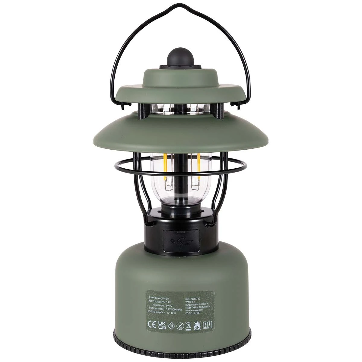 Bo-Camp Industrial Lucerne Tafellantaarn - 160 Lumen 6 Bo-Camp Industrial Lucerne Tafellantaarn - 160 Lumen - Afbeelding 4