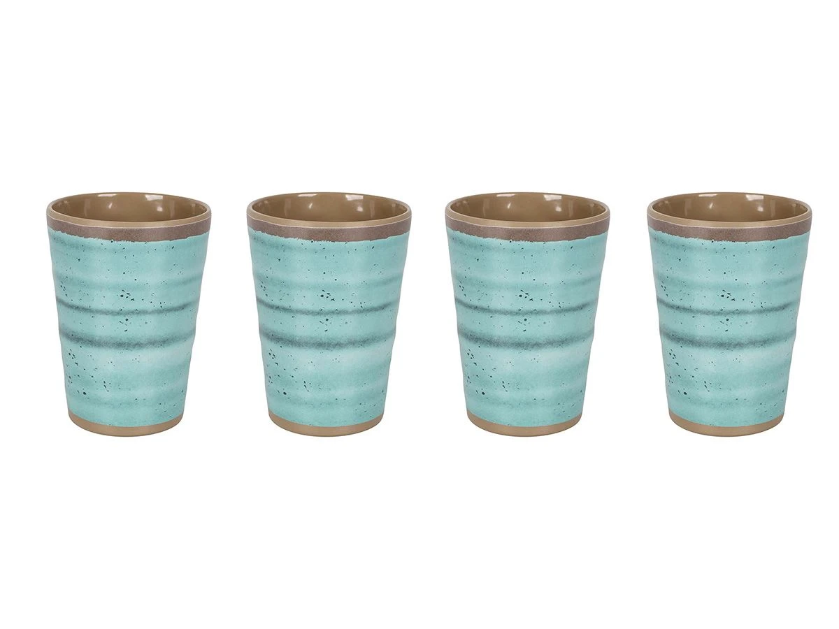 Bo-Camp Halo Set Van 4 Melamine Bekers - Aqua 3 Bo-Camp Halo Set Van 4 Melamine Bekers - Aqua