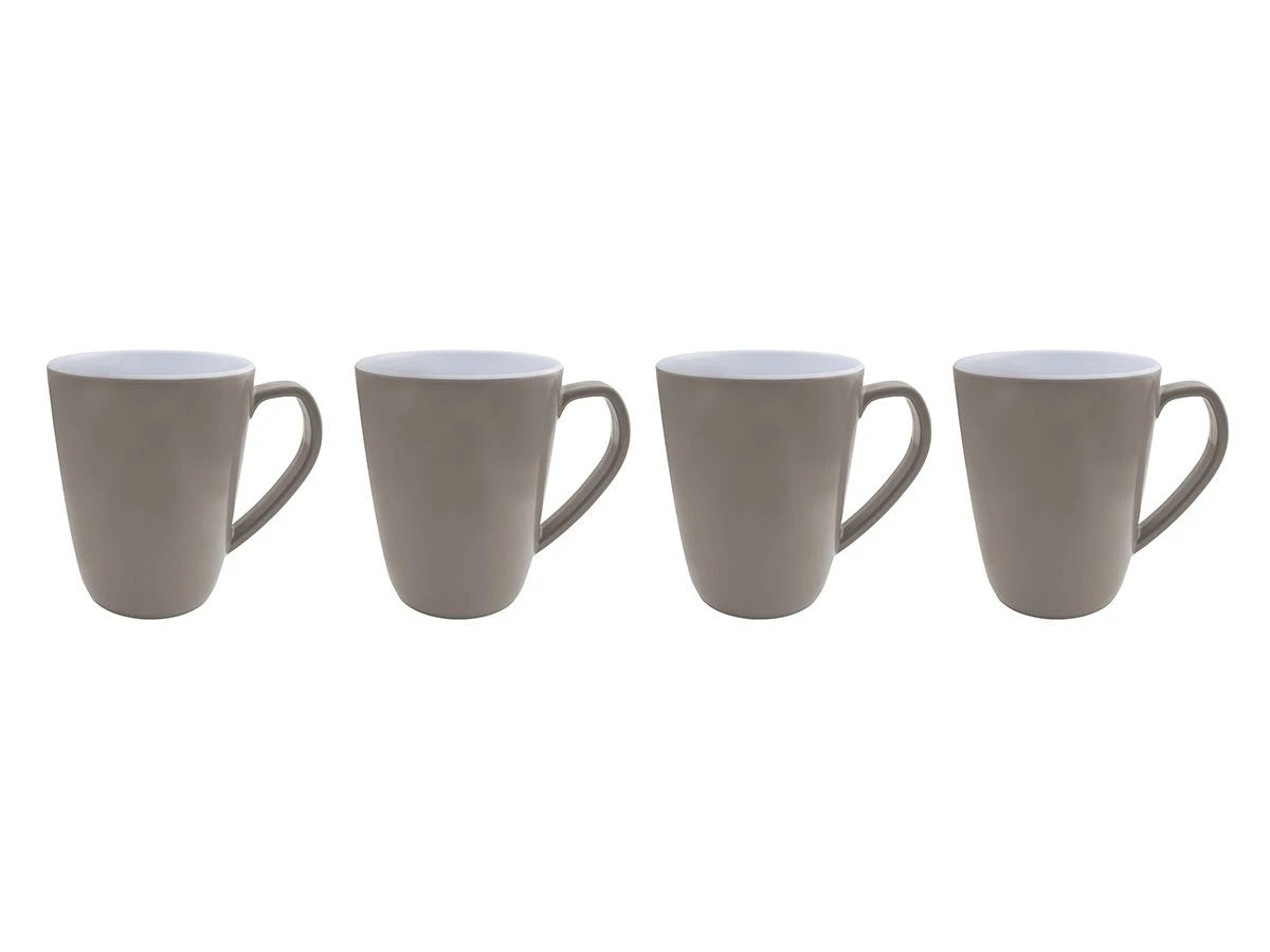 Bo-Camp Two-Tone Set Van 4 Melamine L Mokken - Taupe 3 Bo-Camp Two-Tone Set Van 4 Melamine L Mokken - Taupe