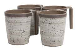 Bo-Camp Halo L Set Van 4 Melamine Mokken - Beige -Bo-Camp e5de0db9c36a027d