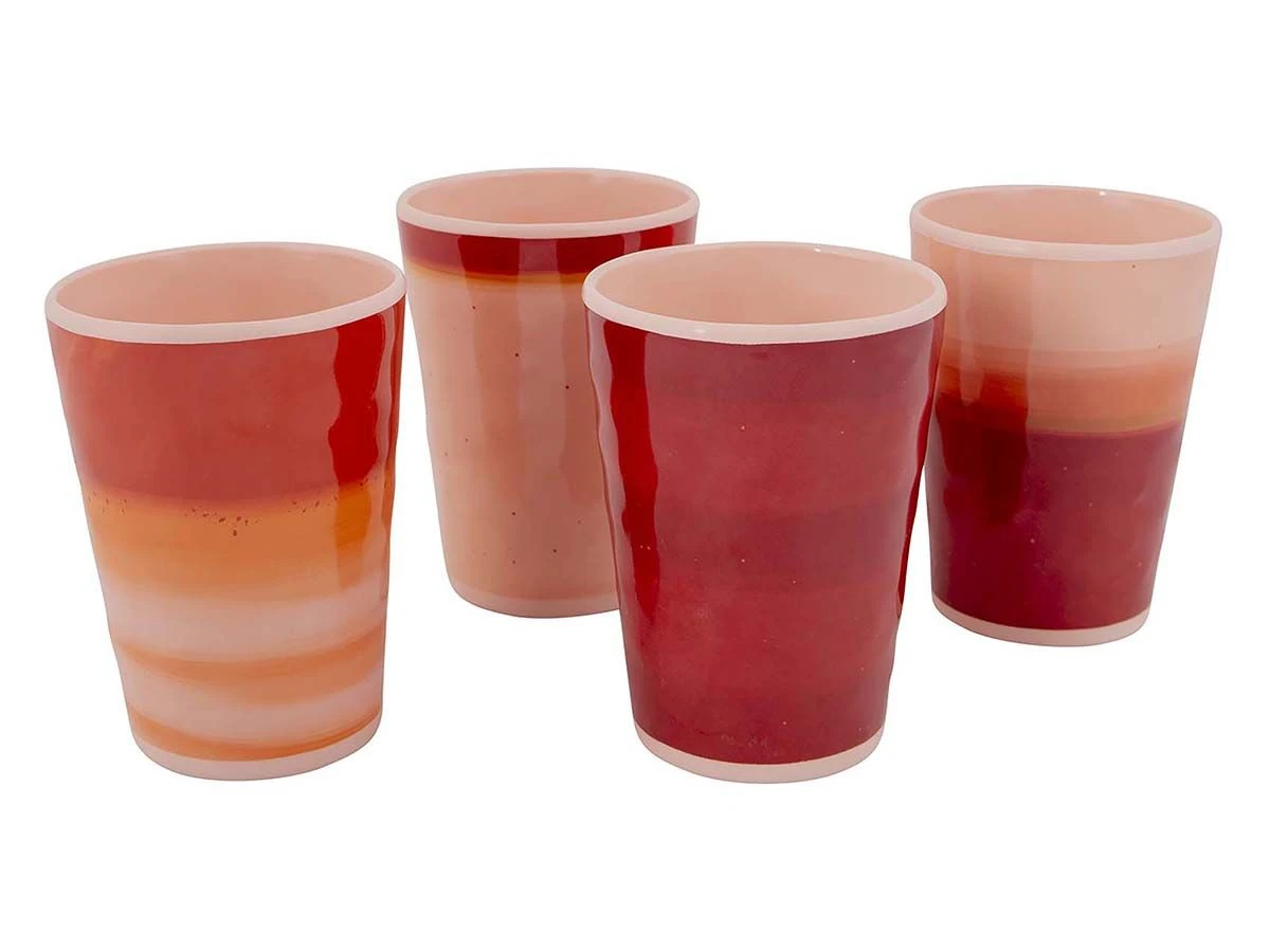 Bo-Camp Halo Set Van 4 Melamine Bekers - Terra 3 Bo-Camp Halo Set Van 4 Melamine Bekers - Terra